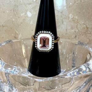 SOLD
Rose Gold Morganite and Diamond ring